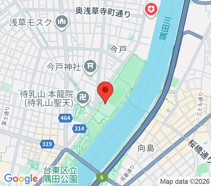 台東リバーサイドスポーツセンター体育館の地図