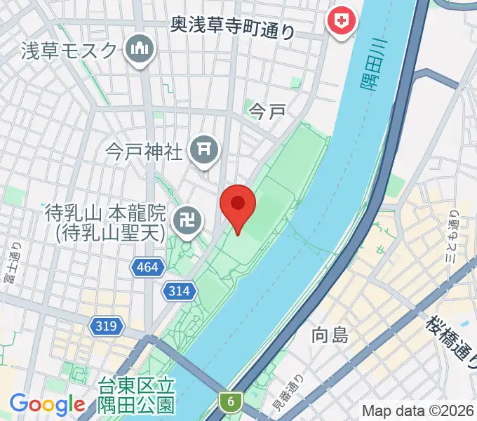 台東リバーサイドスポーツセンター体育館の地図