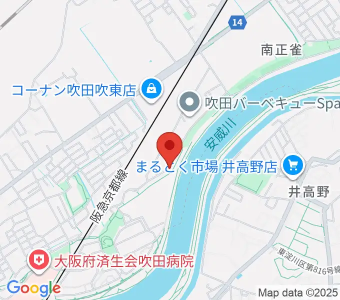 スタジオトゥモロウの地図