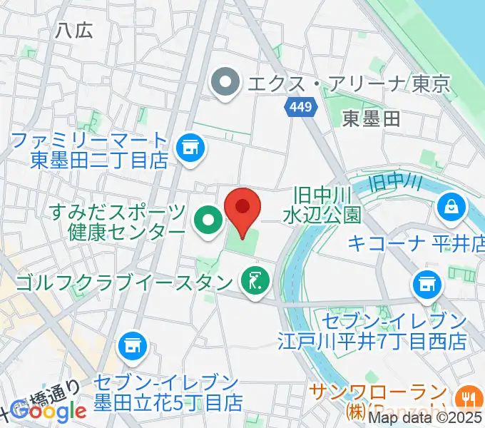 東墨田ソフトボール場の地図