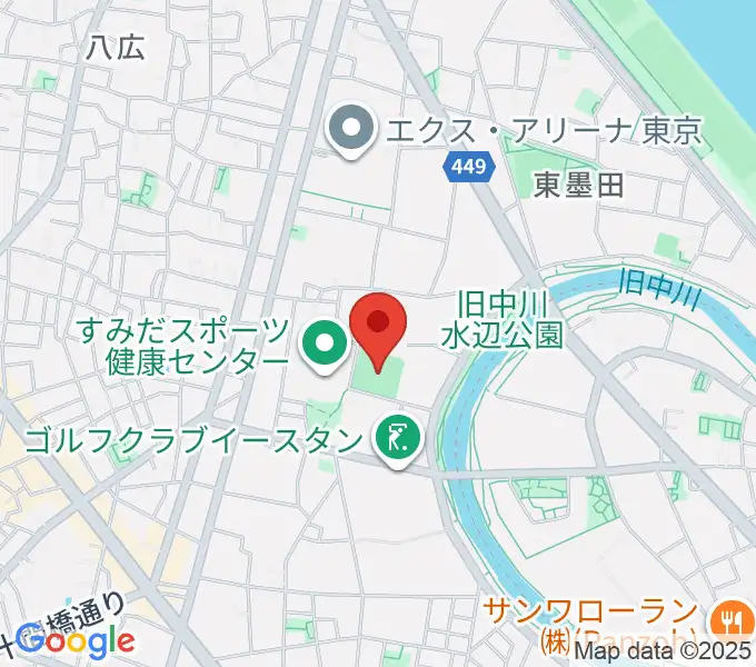 東墨田ソフトボール場の地図