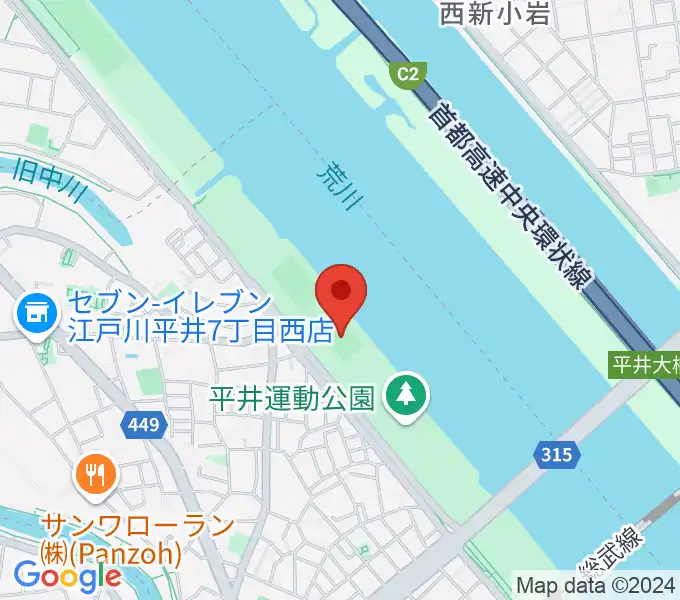 平井少年サッカー場の地図