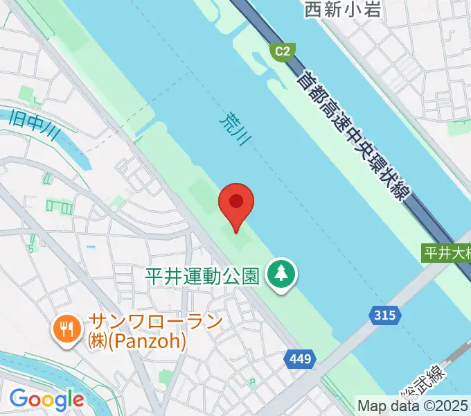 平井少年サッカー場の地図