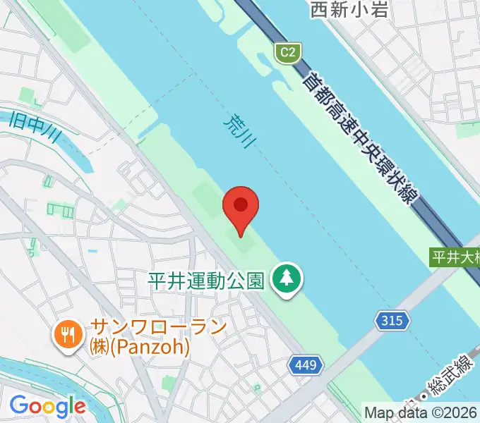 平井少年サッカー場の地図