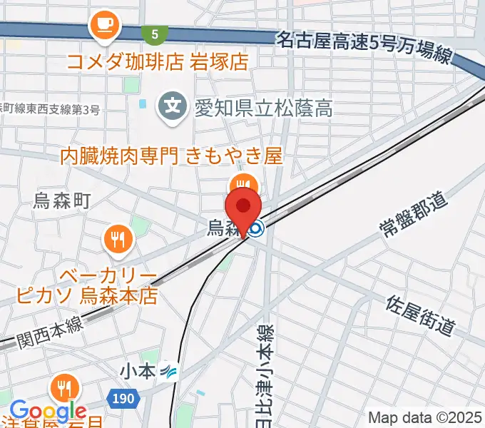 スタジオベティックス烏森駅前店の地図