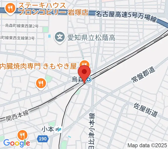 スタジオベティックス烏森駅前店の地図