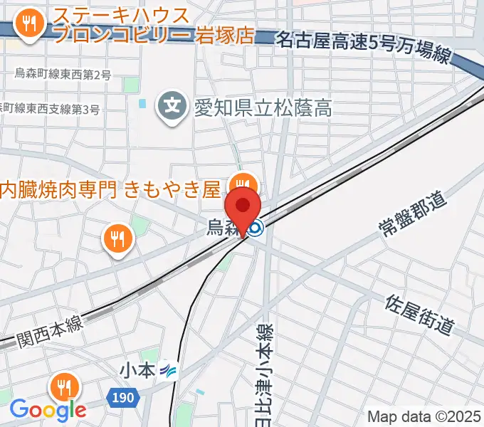スタジオベティックス烏森駅前店の地図