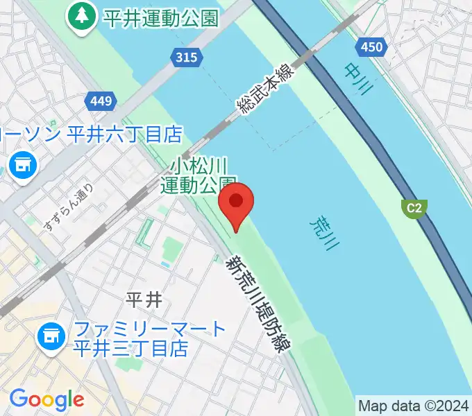 小松川ソフトボール場の地図