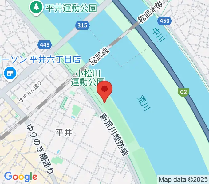 小松川ソフトボール場の地図