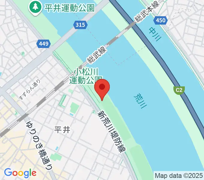 小松川ソフトボール場の地図