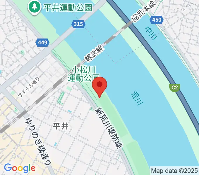 小松川ソフトボール場の地図