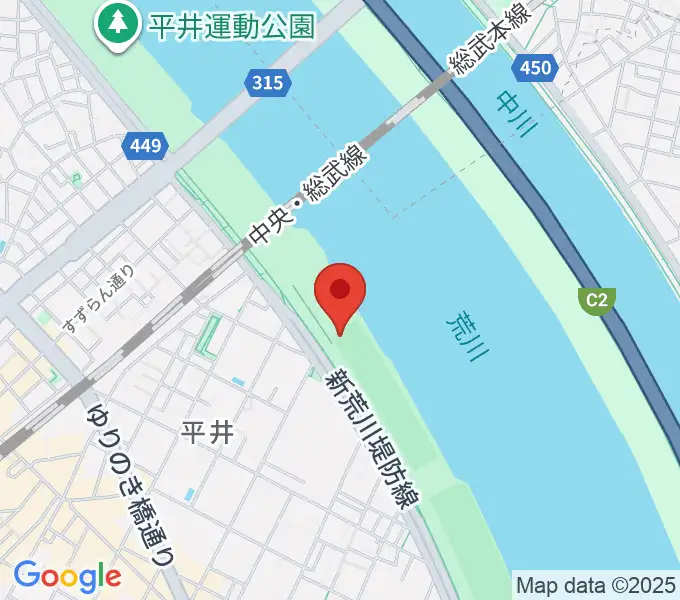 小松川ソフトボール場の地図