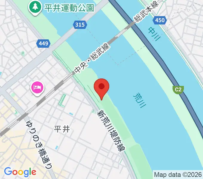 小松川ソフトボール場の地図