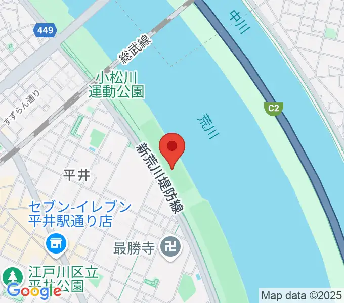 小松川少年野球場の地図
