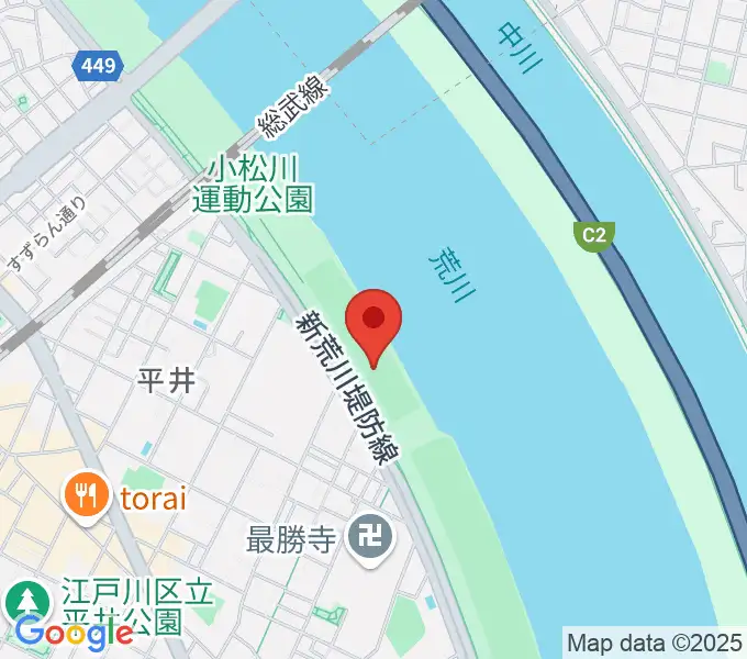 小松川少年野球場の地図