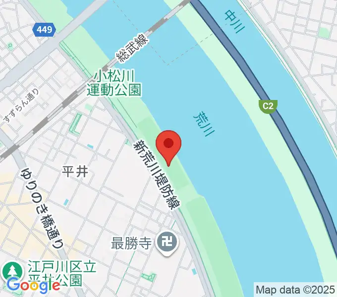 小松川少年野球場の地図