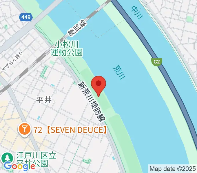 小松川少年野球場の地図
