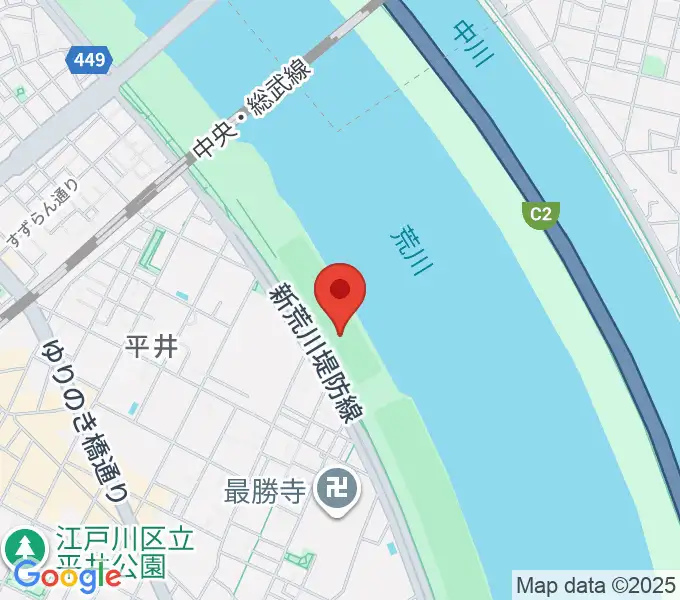 小松川少年野球場の地図