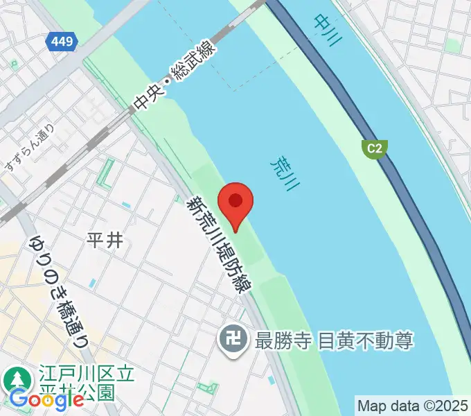 小松川少年野球場の地図