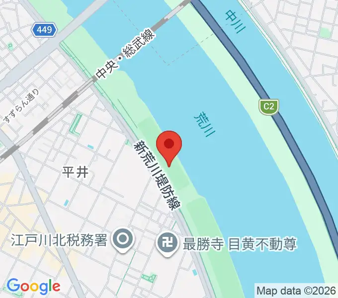 小松川少年野球場の地図