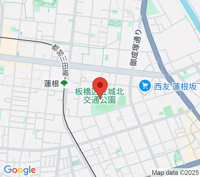 板橋区立城北野球場の地図