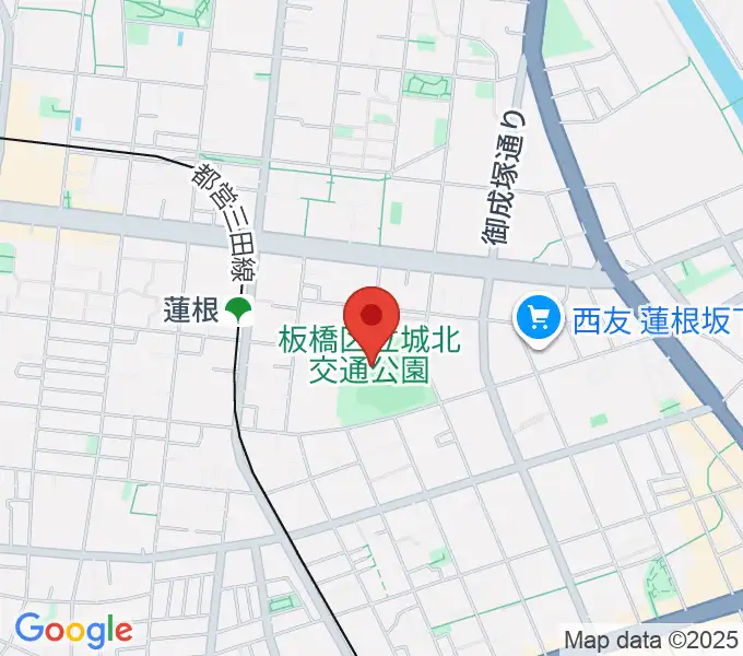 板橋区立城北野球場の地図