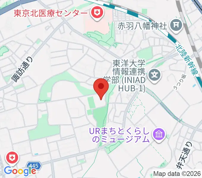 桐ケ丘体育館の地図