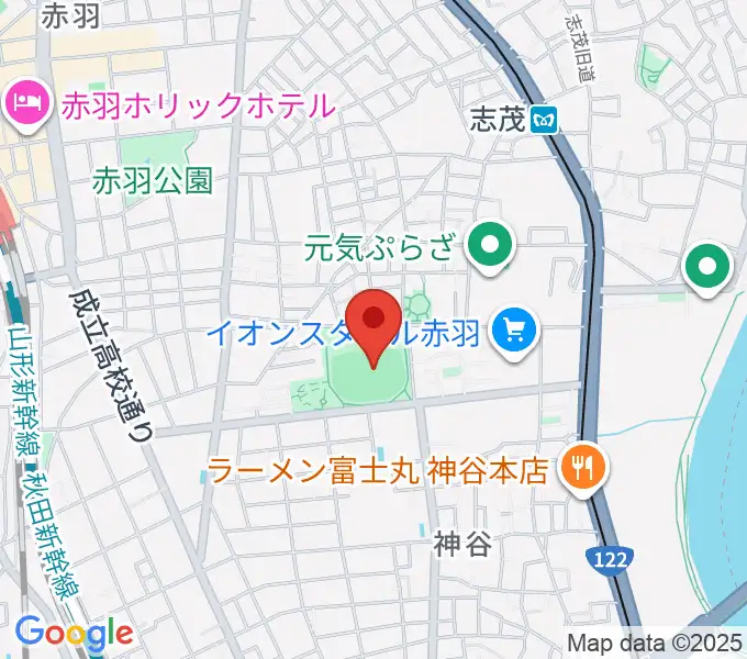 北区立北運動場の地図