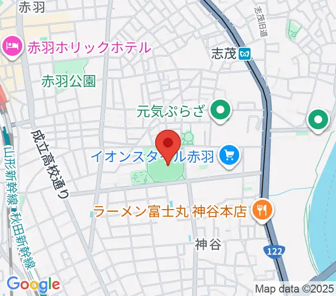 北区立北運動場の地図