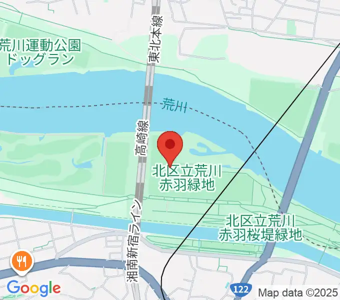 新荒川大橋野球場の地図