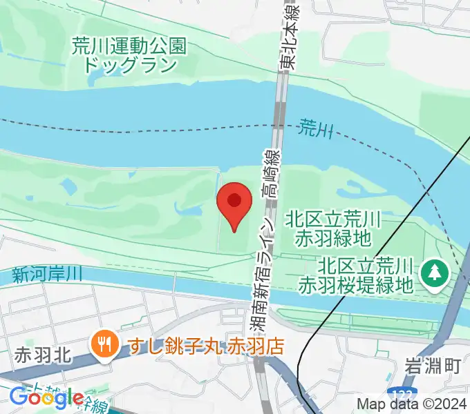 新荒川大橋サッカー場の地図