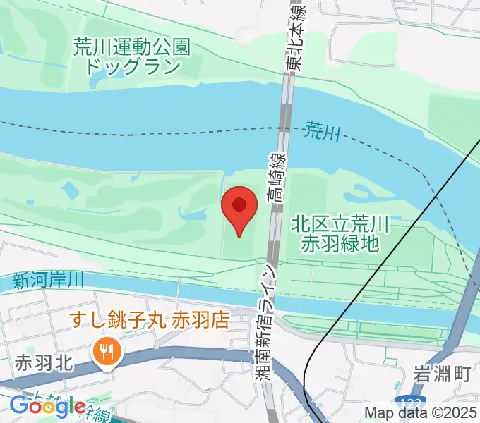 新荒川大橋サッカー場の地図
