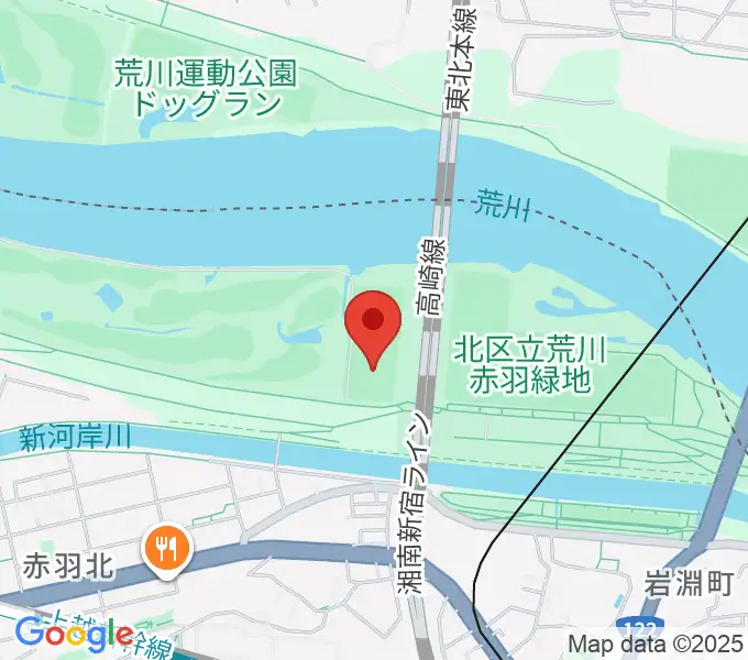 新荒川大橋サッカー場の地図
