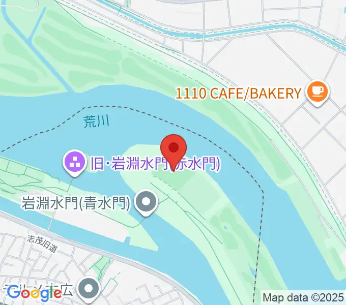 岩淵水門野球場の地図