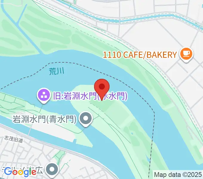 岩淵水門野球場の地図