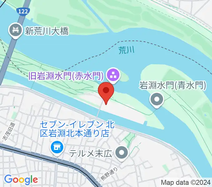 荒川知水資料館amoaの地図