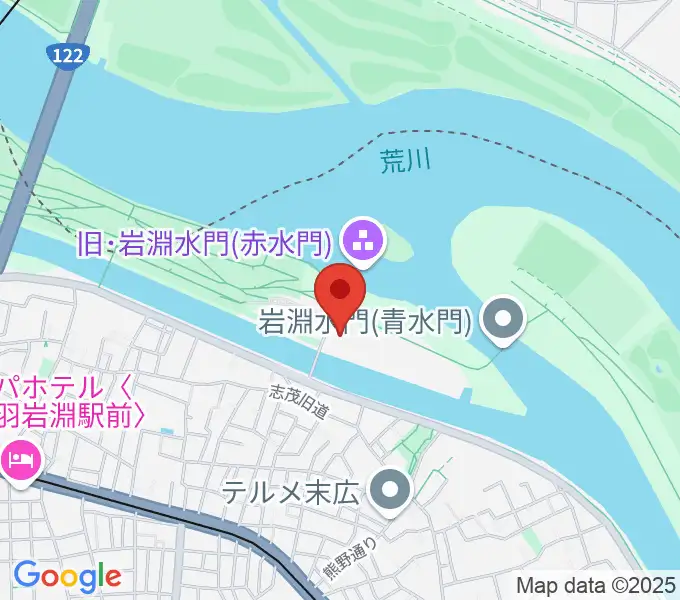 荒川知水資料館amoaの地図