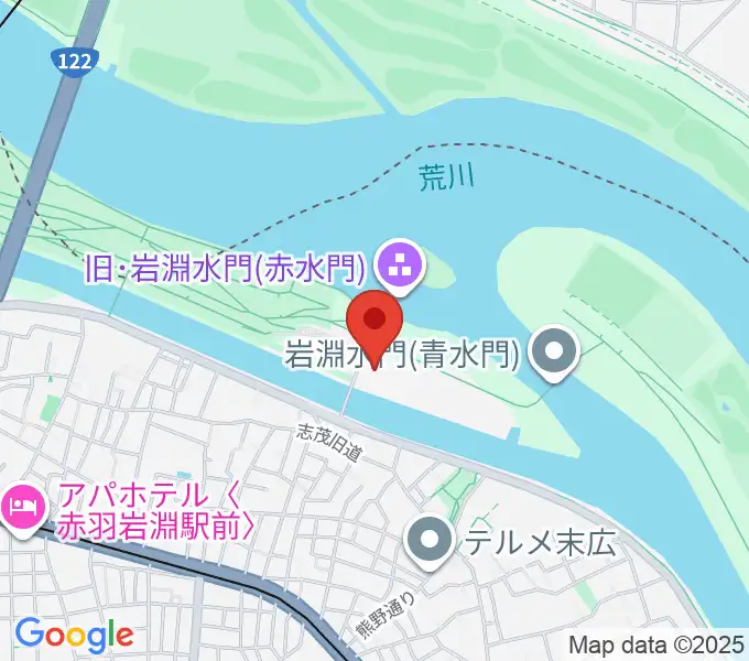 荒川知水資料館amoaの地図