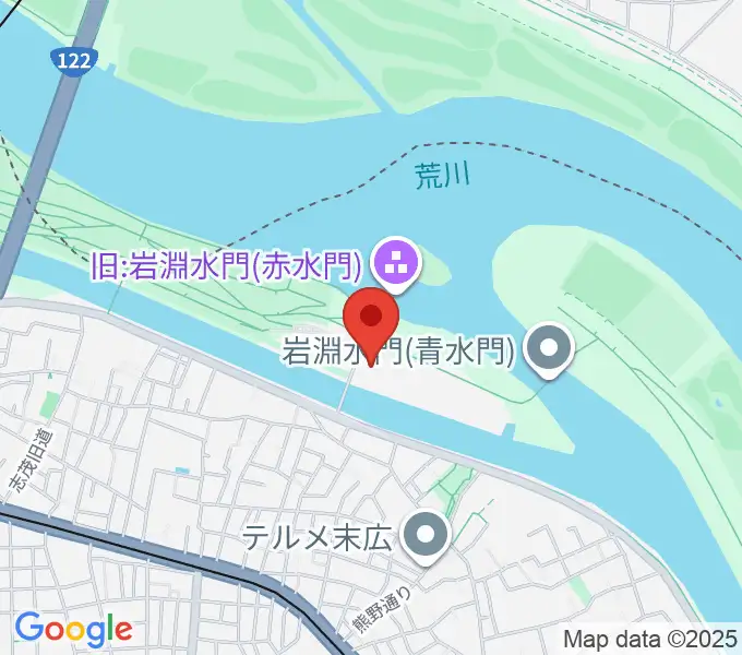 荒川知水資料館amoaの地図