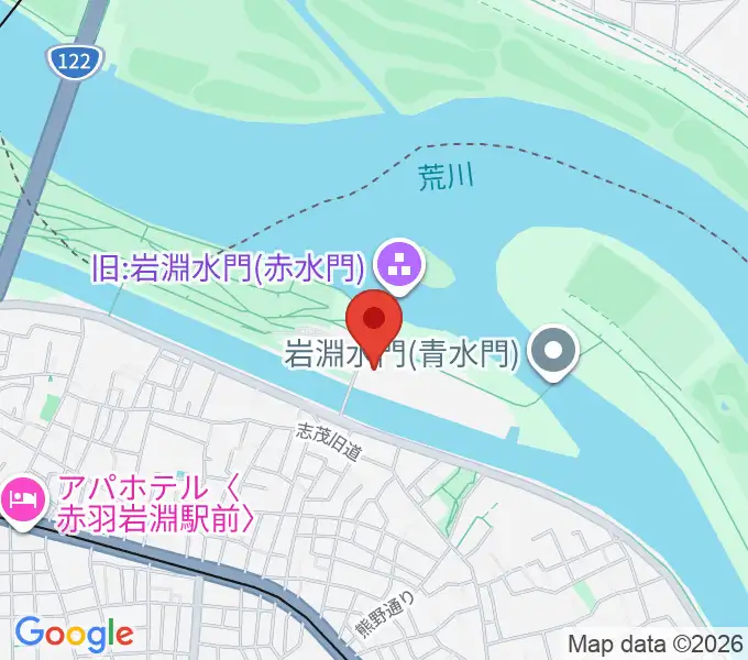 荒川知水資料館amoaの地図