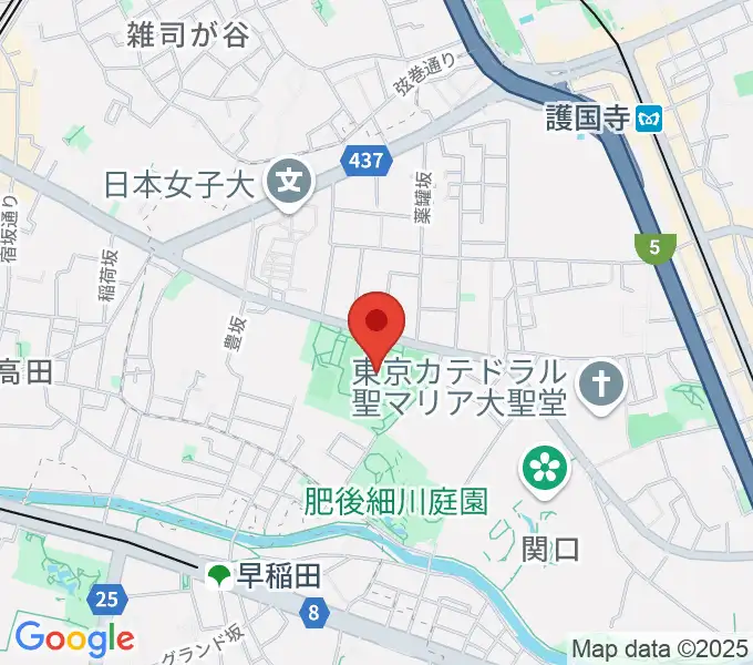 目白台運動公園多目的広場の地図