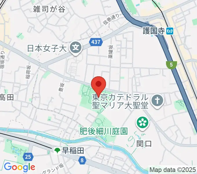 目白台運動公園多目的広場の地図
