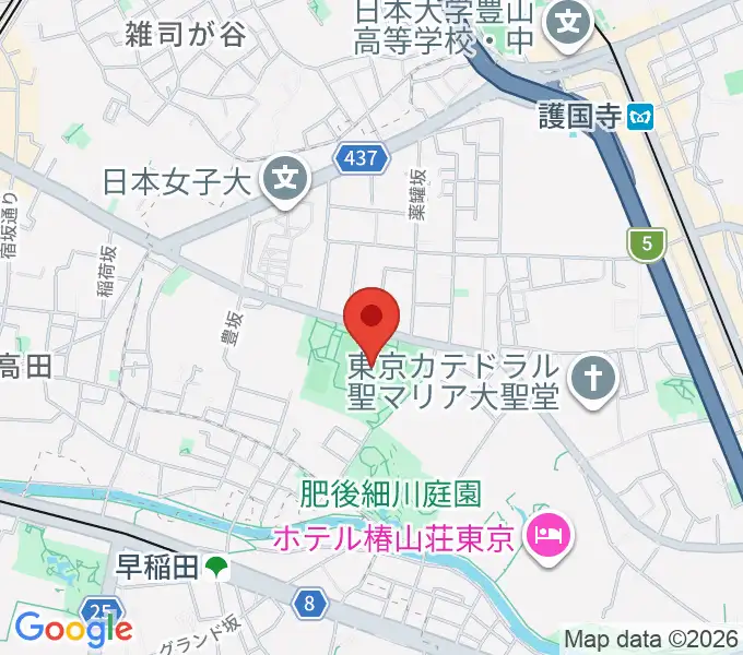 目白台運動公園多目的広場の地図