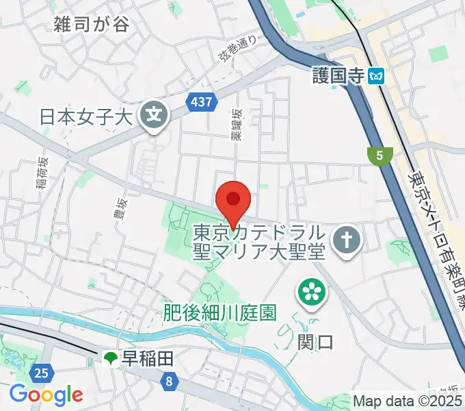 目白台運動公園フットサルコートの地図