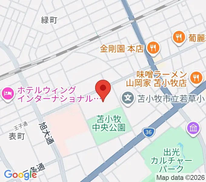 nepiaアイスアリーナの地図