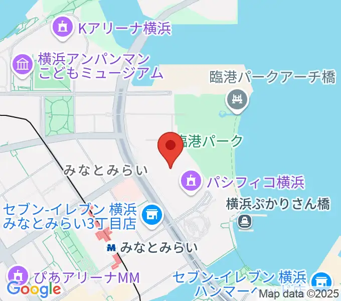 パシフィコ横浜 展示ホールの地図