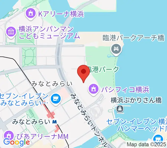 パシフィコ横浜 展示ホールの地図
