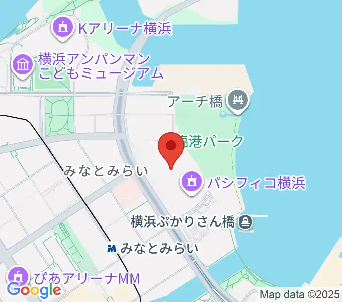 パシフィコ横浜 展示ホールの地図