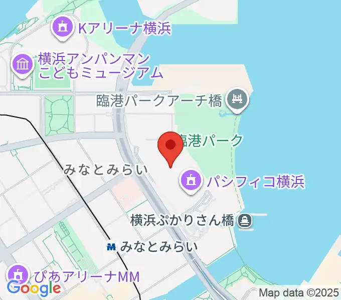 パシフィコ横浜 展示ホールの地図