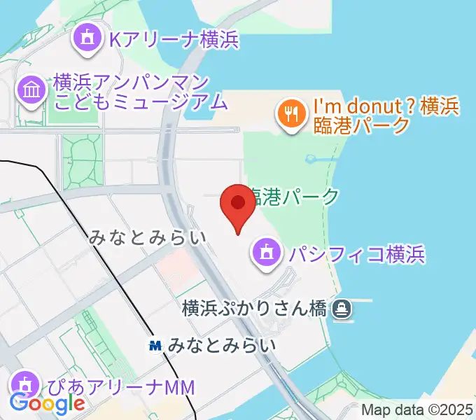 パシフィコ横浜 展示ホールの地図